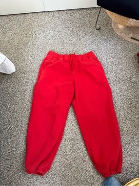 Red Athleta Jogger Sweatpants